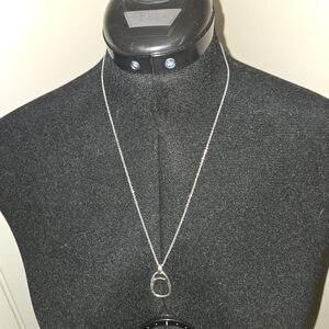 James Avery Silver Oval Pendant Necklace